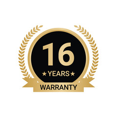 16 Years Warranty vector, 16 Years Warranty Logo
