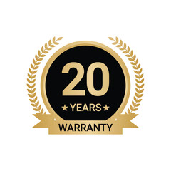 20 Years Warranty vector, 20 Years Warranty Logo