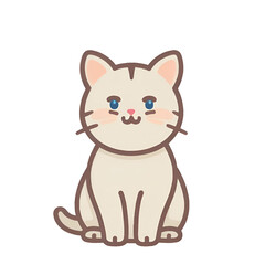 Cat transparent, cute cat, simple icon, can be used conveniently and easily.