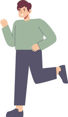 man flat style character illustration
