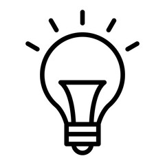 Png light bulb icon for world environment day in simple line