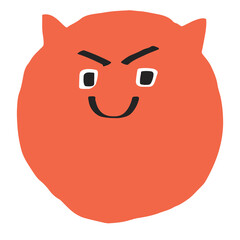 PNG devil face sticker doodle emoji icon
