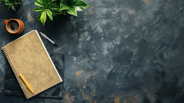 Notebook, notepad background illustratiion generated by ai