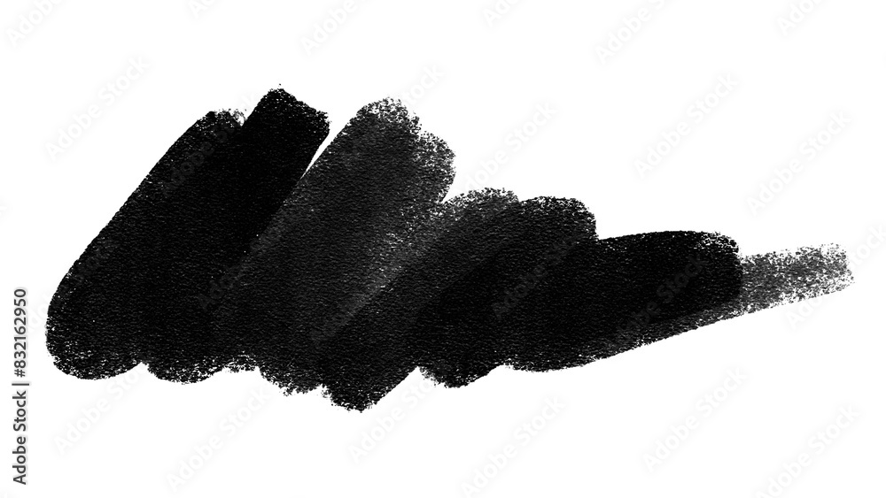 Sticker png abstract brush stroke element in black