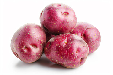 Obraz premium a pile of potatoes on a white surface