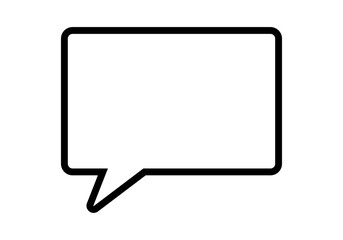 Icono negro de bocadillo o burbuja de hablar