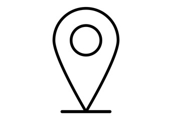 Icono negro de marcador de ubicación. © Gabrieuskal