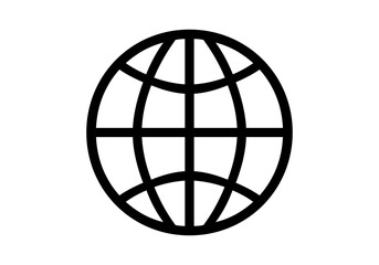 Icono negro de planeta e internet © Gabrieuskal