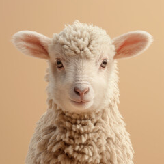 Obraz premium Aww-worthy lamb bathed in soft light, a symbol of springtime innocence.