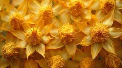Close-up photo of a beautiful yellow thorny plant.