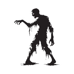 Malevolent Zombie Silhouette - Minimallest Zombie Vector
