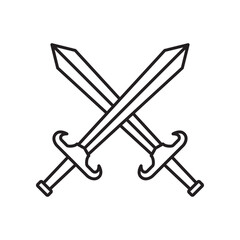 Sword icon vector design concept isolated on white background