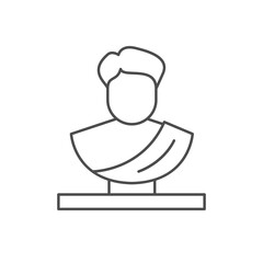 Greek statue line outline icon