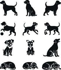 Dog shilhouette,vactor,illustration