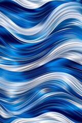 Fototapeta premium Modern Abstract Wave Soccer Jersey Design for Sublimation Printing in Blue, White, and Gray