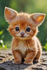 Adorable Fluffy Kitten with Big Blue Eyes