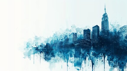 Professional ad showcasing stock market investment services, isolated white background, high detail, financial focus