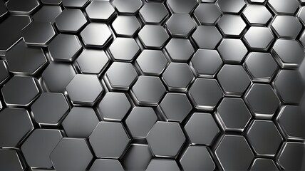 Fototapeta premium hexagonal-abstract-metal-background-with-light