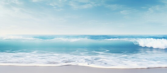 Obraz premium Waves on the seashore as an abstract background. Creative banner. Copyspace image