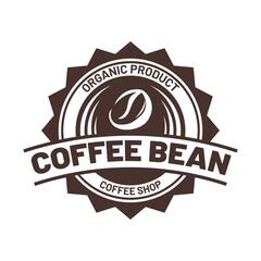 Coffee beans or coffee shop logo vector design template