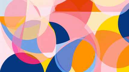 Abstract geometric wallpaper with vibrant overlapping shapes and colors
