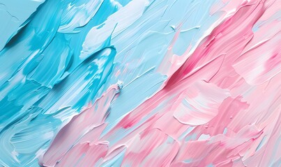 Background of light blue and light pink paint stroke, Generative AI 
