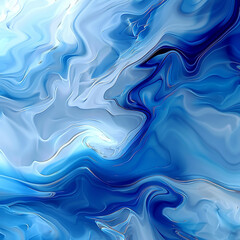 Fototapeta premium Smooth blue fluid patterns perfect for corporate marketing.