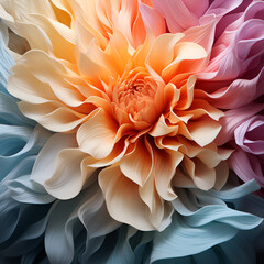 A vibrant, multi-colored flower in close-up view,
