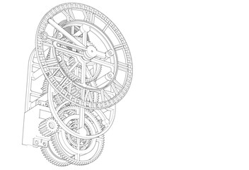 Obraz premium clock graphic symbol 3d illustration 