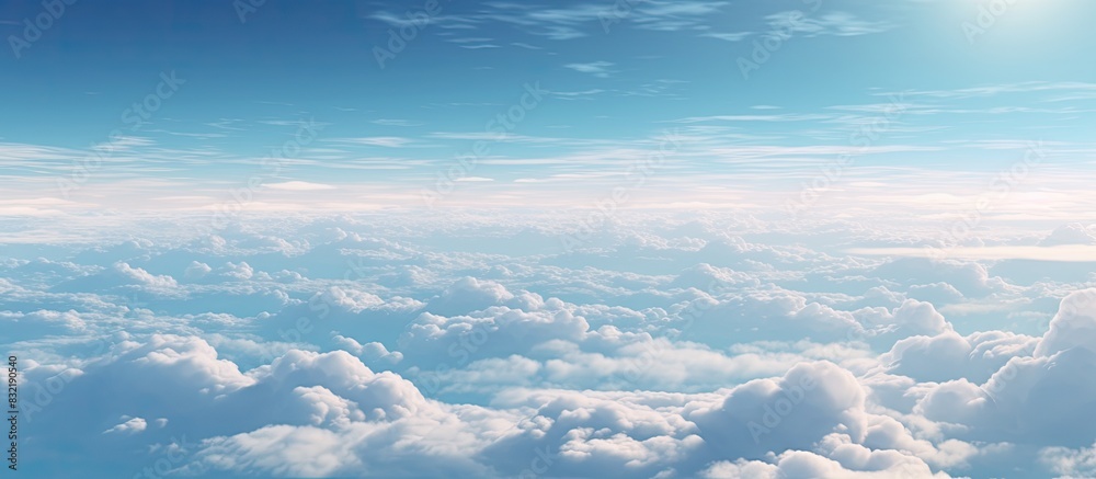 Poster the deeper the sky with clounds. creative banner. copyspace image