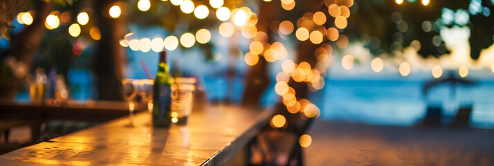  Blur and bokeh of beach bar restaurant,
AIrendered evening bokeh scene of an outdoor street bar