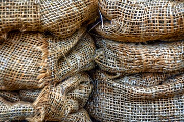 Jute Canvas Cloth Hessian Sack Texture Background Natural Organic Fiber Fabric