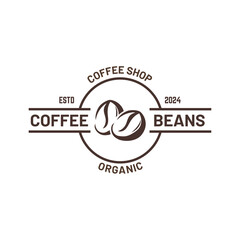 Coffee beans or coffee shop logo vector design template