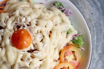 Fresh vegetable salad in the bowl