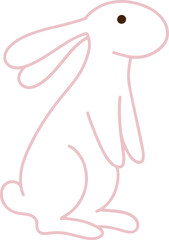 Cute bunny illustration icon