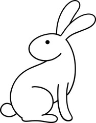 Cute bunny illustration icon