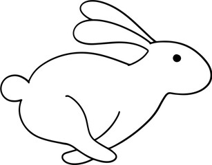 Cute bunny illustration icon