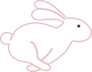 Cute bunny illustration icon