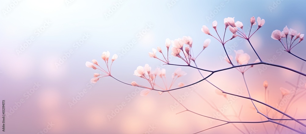 Aufkleber pink clouds and sky for background abstract postcard nature art pastel style soft and blur focus. cr