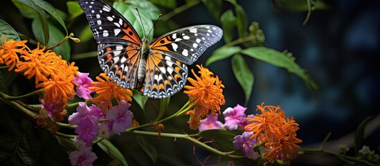 Colorful butterflies in the garden Butterflies are insects in the macrolepidopteran clade...