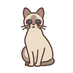 Cat transparent, cute cat, simple icon, can be used conveniently and easily.