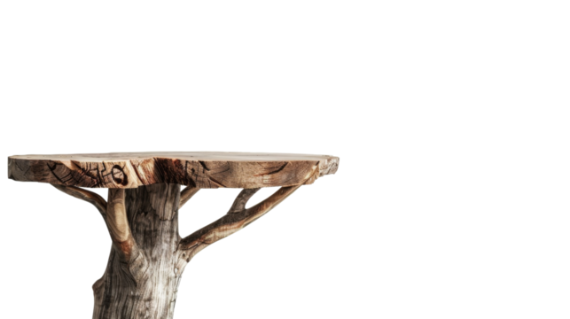 Wood furniture table tree