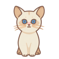 Cat transparent, cute cat, simple icon, can be used conveniently and easily.