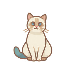 Cat transparent, cute cat, simple icon, can be used conveniently and easily.