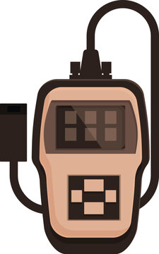 recommend clip art: Cartoon digital multimeter illustration for electrician's diagnostic and testing equipment in flat design vector with isolated white background