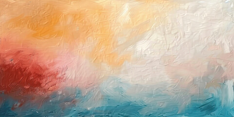 Obraz premium Oil paint strokes on wide canvas textured background decorating art painting illustration, generated ai 