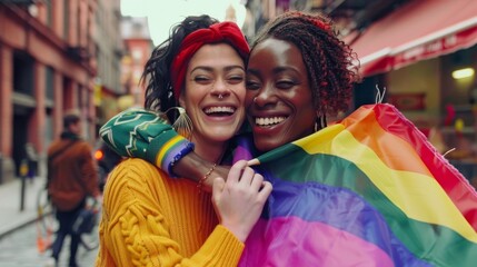 Obraz premium The women celebrating pride