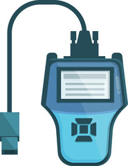 Digital vector graphic of obd2 scanner, common tool for vehicle diagnostics and troubleshooting