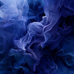 Obraz premium Spa-themed indigo and cerulean fluid abstract, great for wellness visuals.