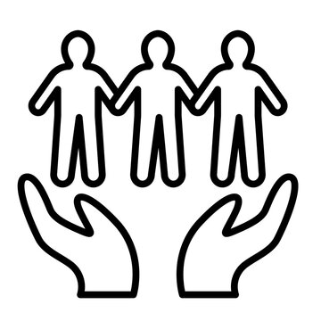 Icon representing supporting human resources.
